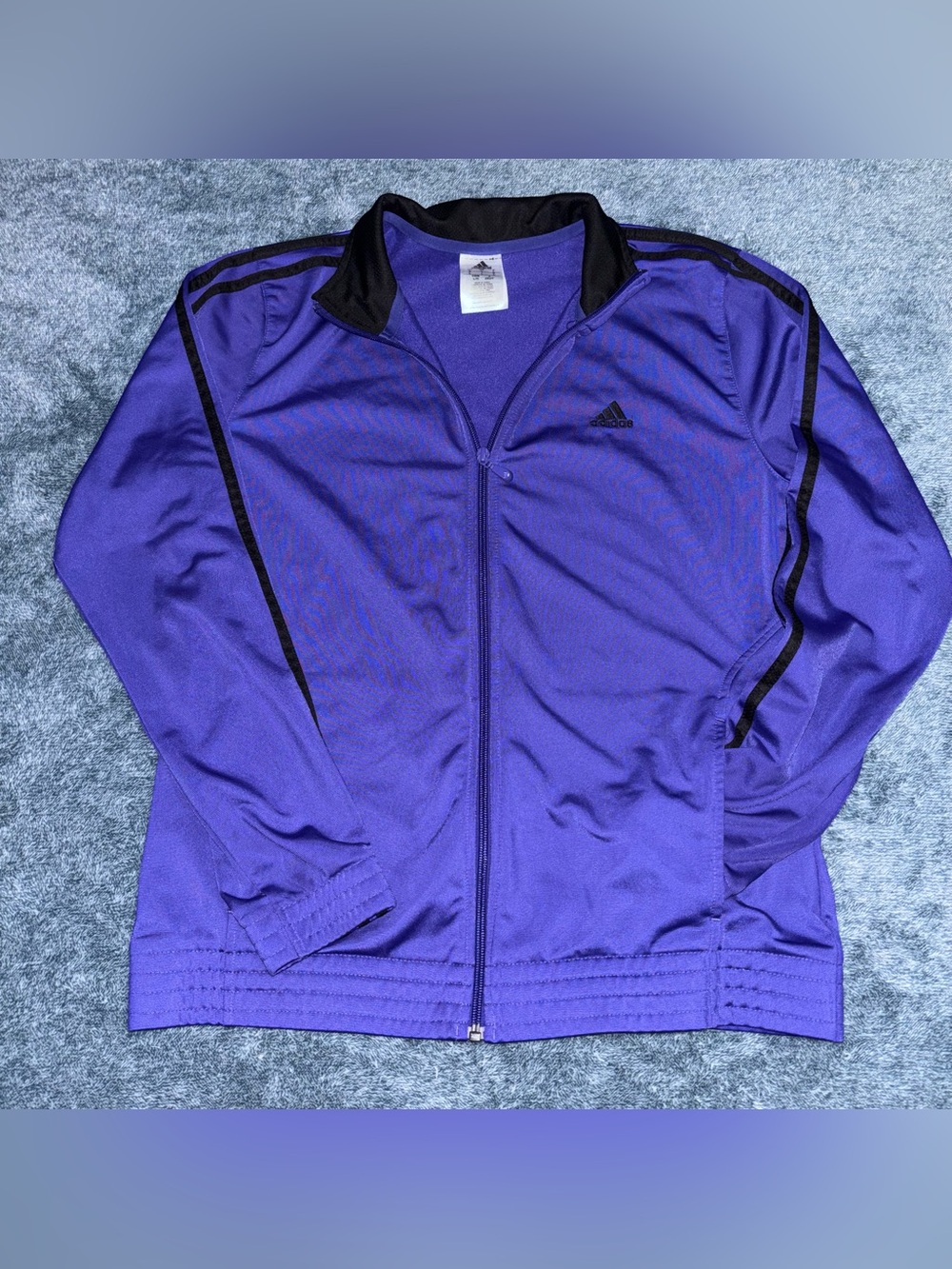 Adidas Purple and Black Full-Zip Track Jacket Women’s Size Large